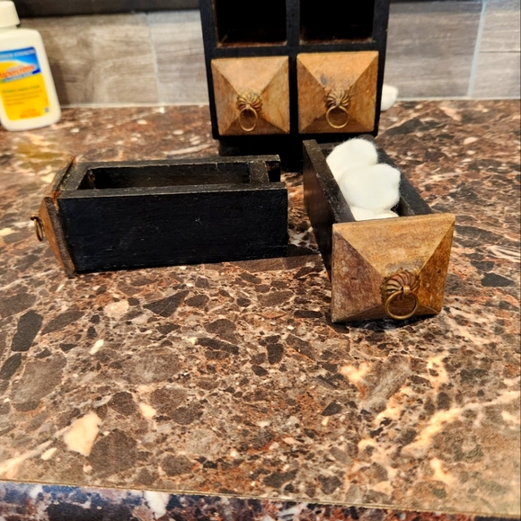 Wooden 4 drawer accent / trinket box - 6"x6"x6" - Picture 10 of 10